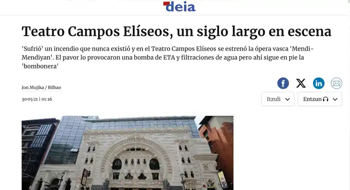 Teatro Campos Elíseos, un siglo largo en escena